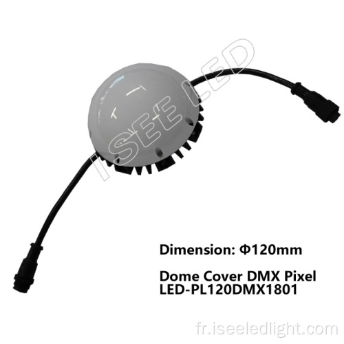 Contrôle DMX de lumière de point de pixel de dôme rond de LED